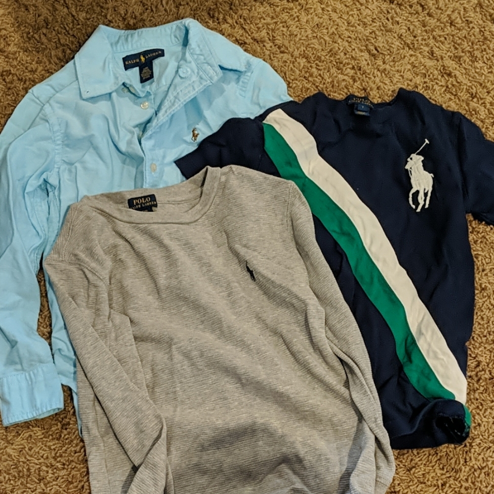 Boys 7/8 Ralph Lauren polo set of 3
